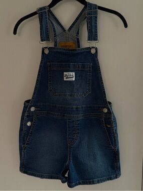 Levi's Dark Blue Denim Short Overalls for Kids Size M